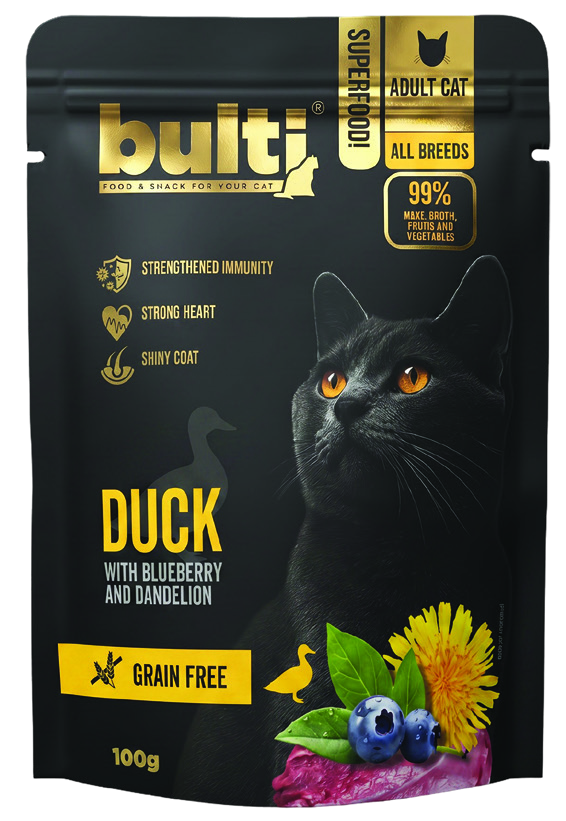 Superfoods chat — Canard, myrtilles et pissenlit — 100 g